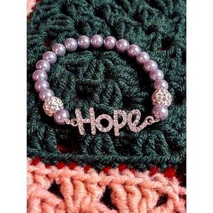 RHINESTONE (HOPE) BEAD BRACELET
